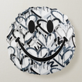 Load image into Gallery viewer, Monochrome Graffiti Hearts Happy Face Painting Pillow
