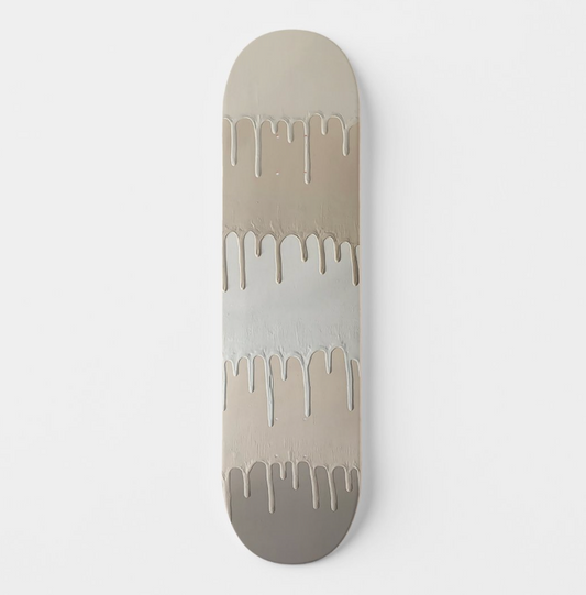 Tan Drippy Skateboard Deck