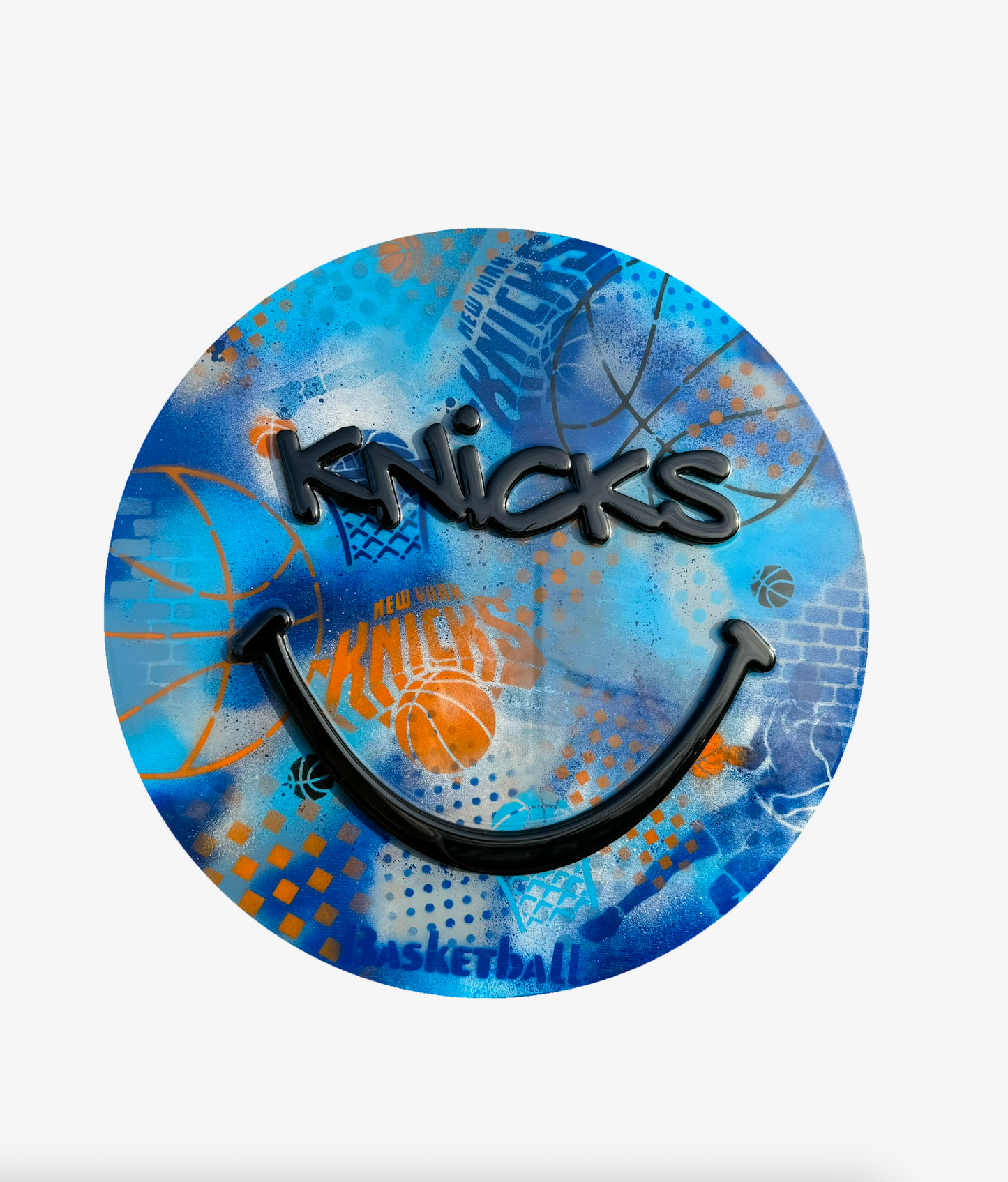 Knicks Happy Face 20" Painting