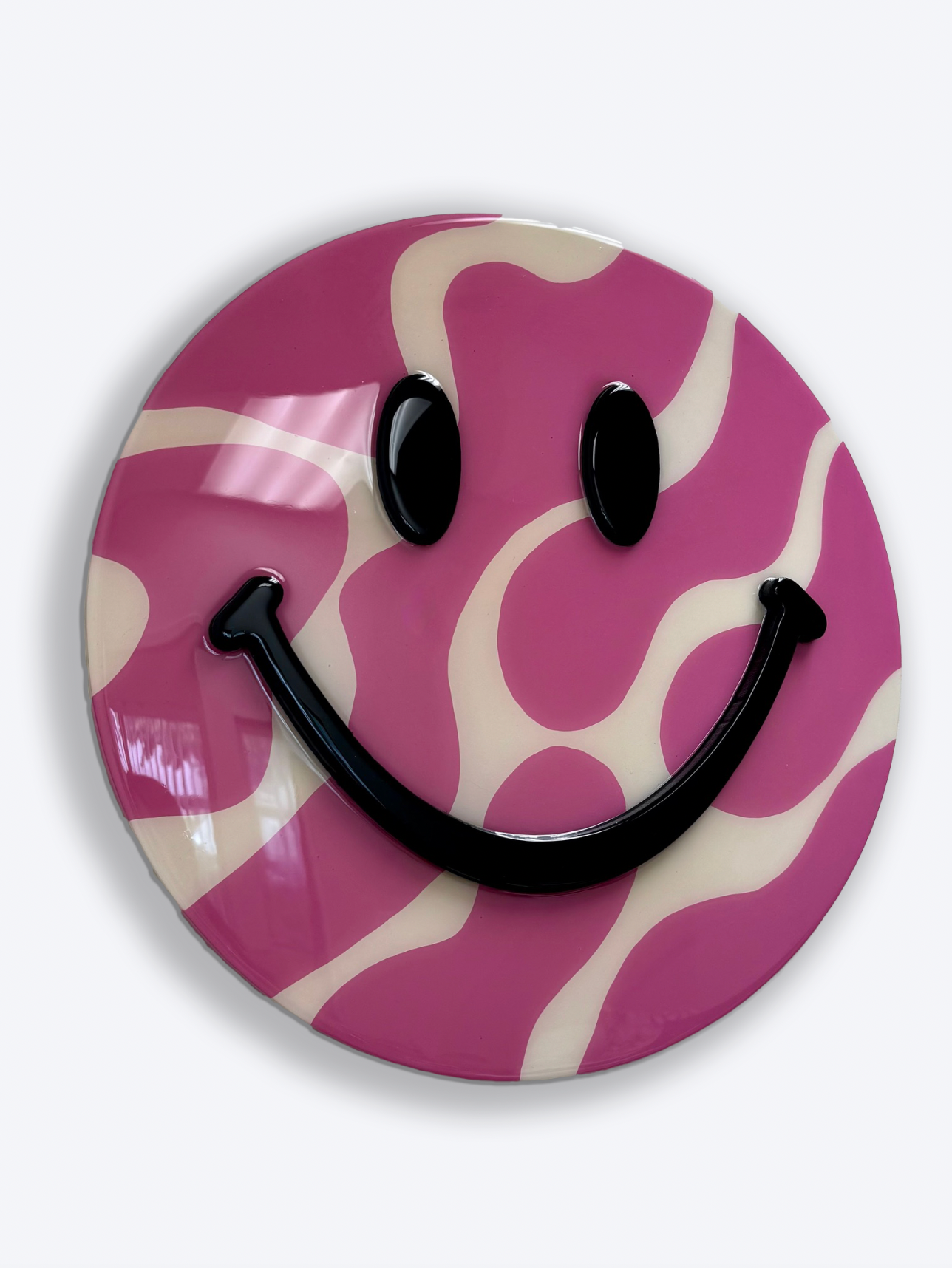 Pink Abstract Happy Face