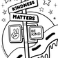 Kindness Matters Street Sign Coloring Sheet