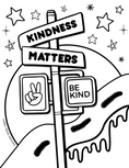 Load image into Gallery viewer, Kindness Matters Street Sign Coloring Sheet
