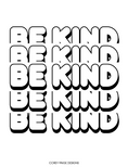 Load image into Gallery viewer, Be Kind Coloring Sheet
