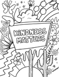 Load image into Gallery viewer, Kindness Matters Whimsical Billboard Coloring Sheet
