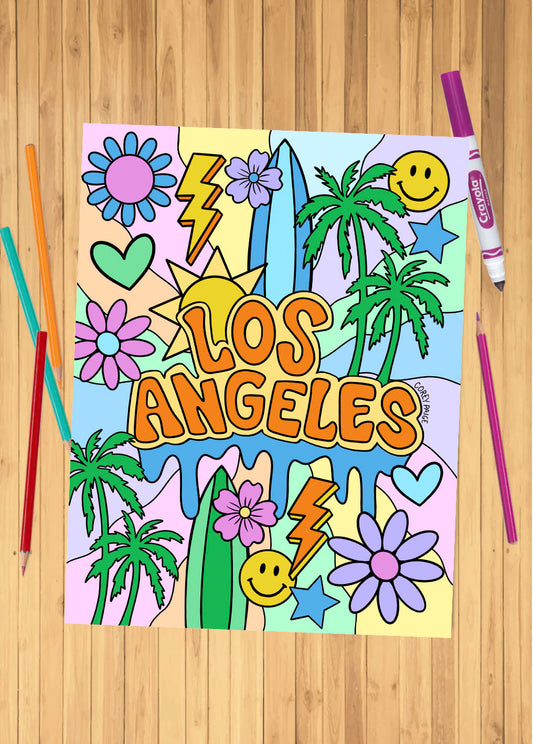 Los Angeles Coloring Sheet