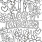 Los Angeles Coloring Sheet