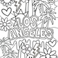 We Love LA Coloring Sheet Pack