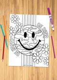 Load image into Gallery viewer, Be Happy Be Kind Coloring Sheet
