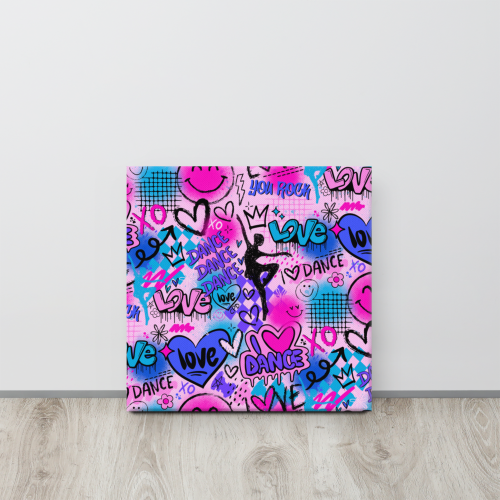 I Love Dance Canvas Print