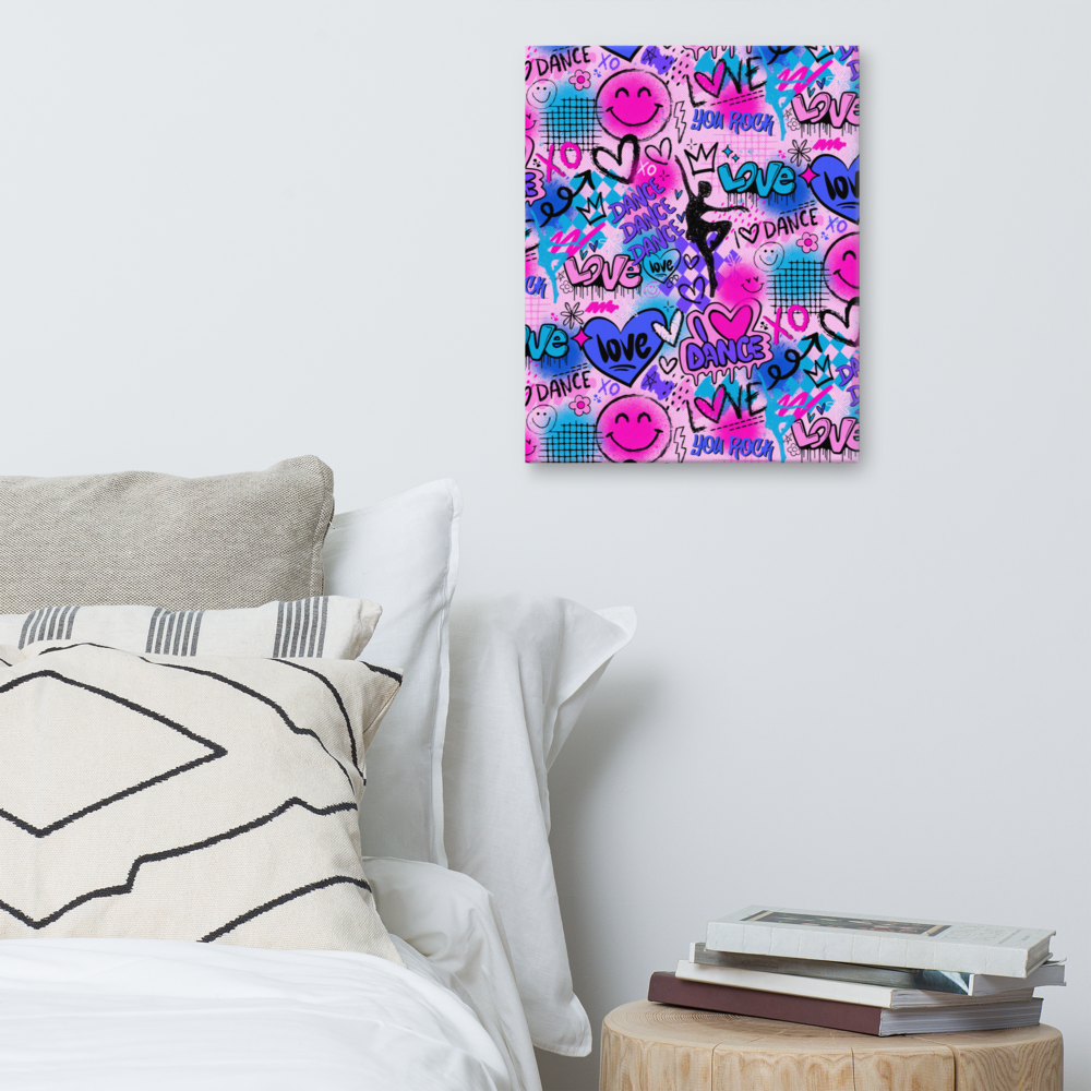 I Love Dance Canvas Print