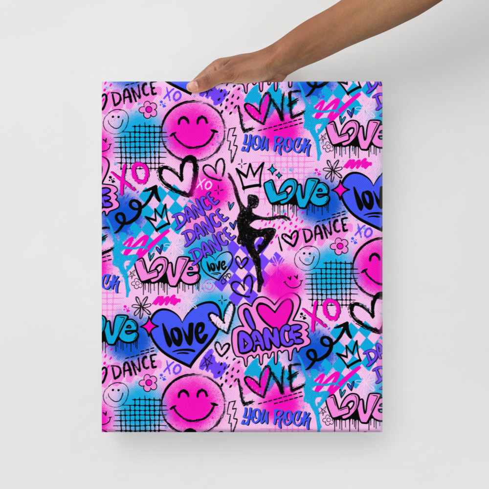 I Love Dance Canvas Print