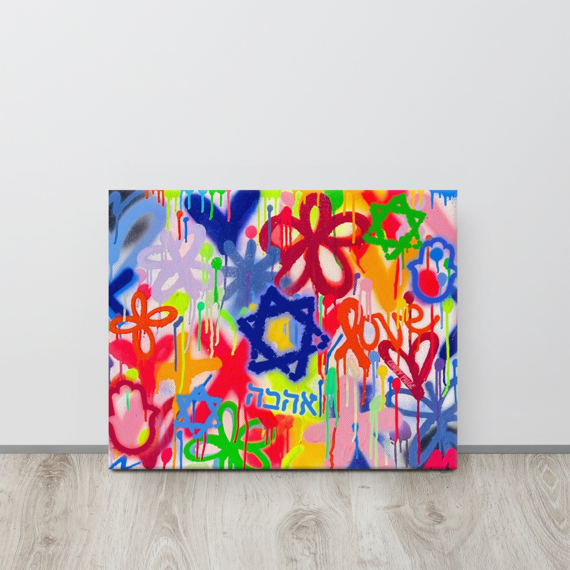 Graffiti Jewish Street Style Canvas Print