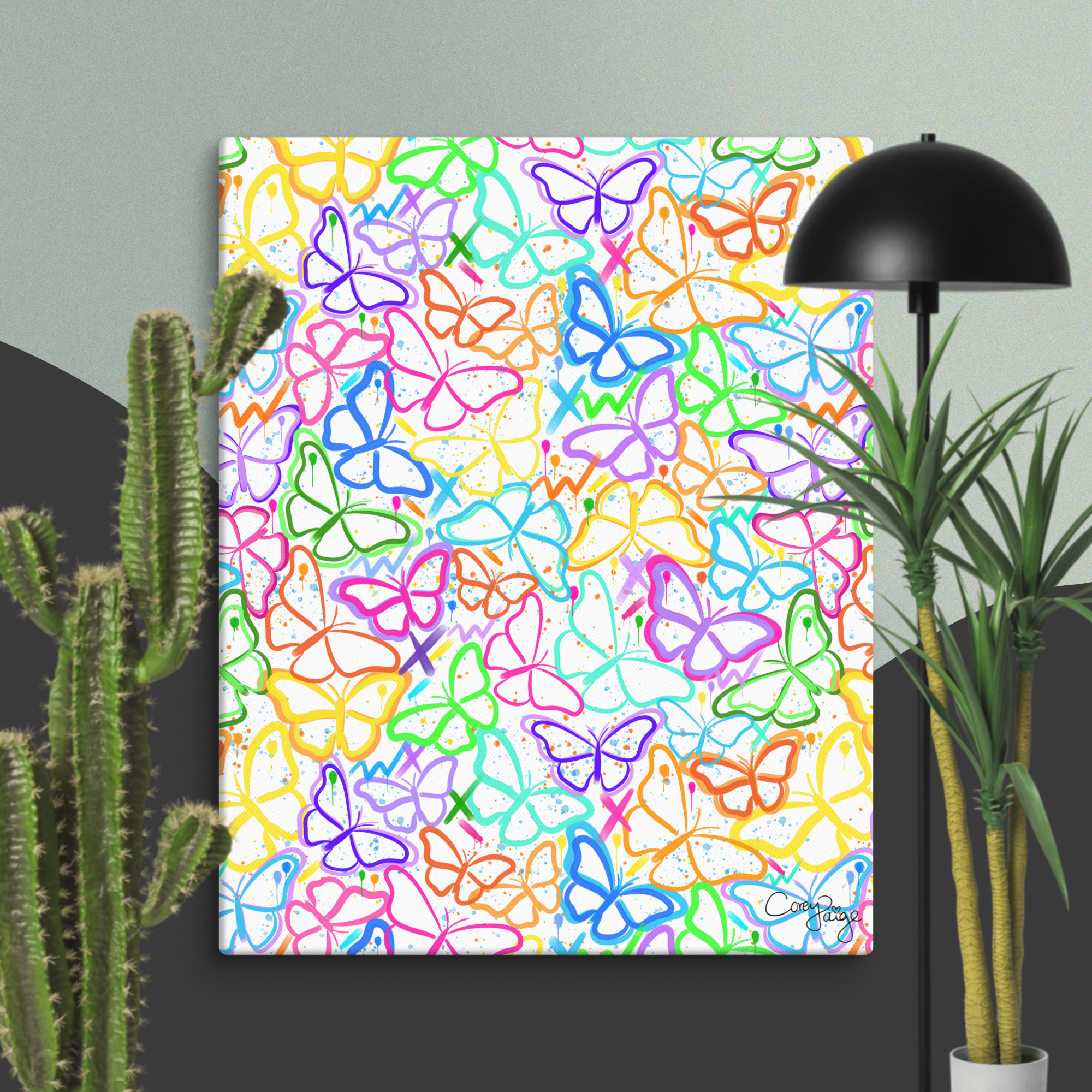 Colorful Butterflies Canvas Print