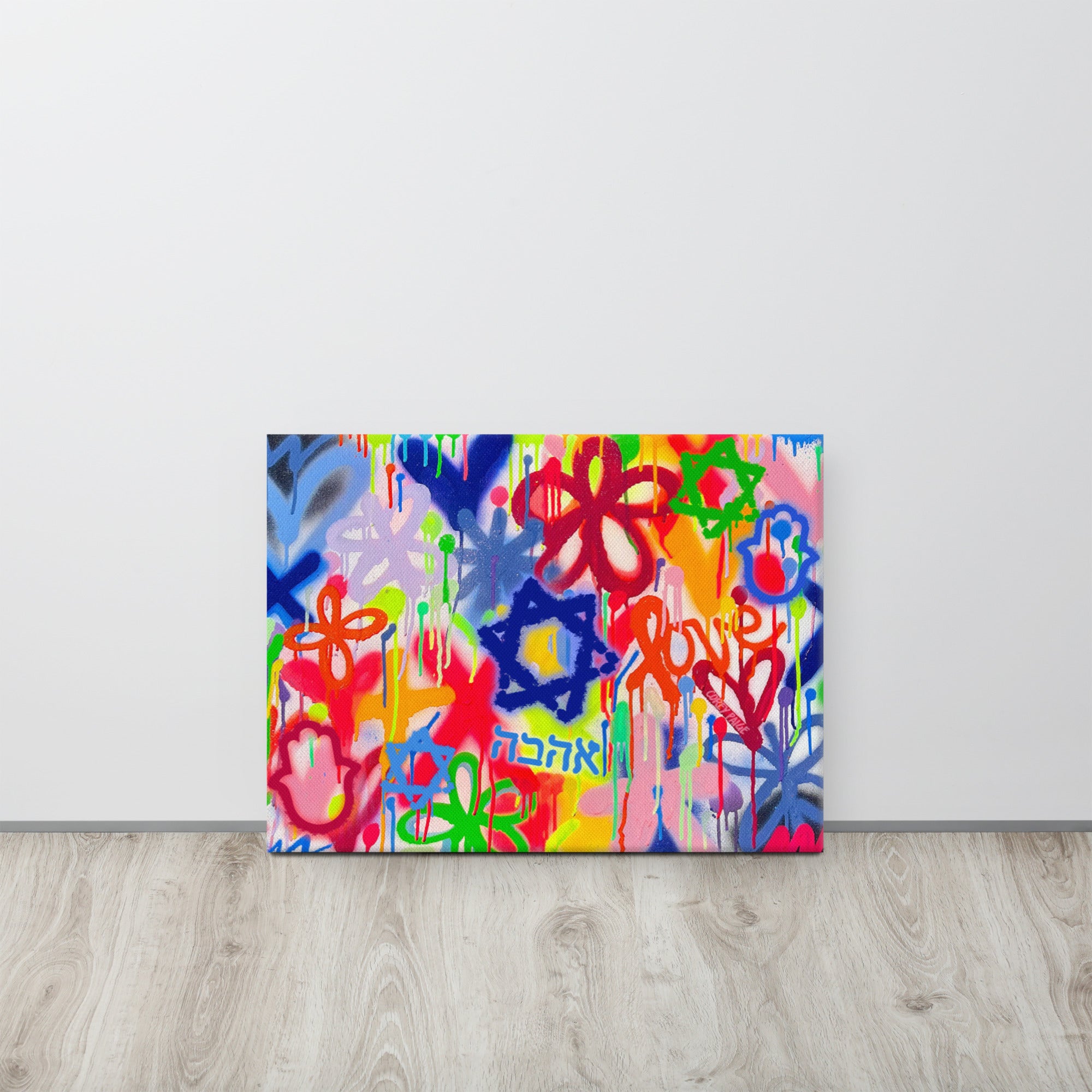 Graffiti Jewish Street Style Canvas Print