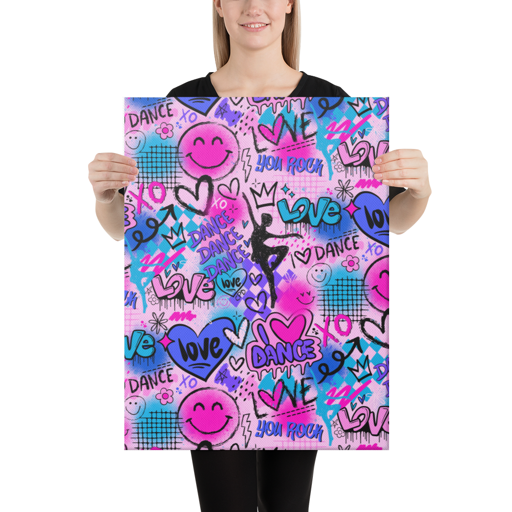 I Love Dance Canvas Print
