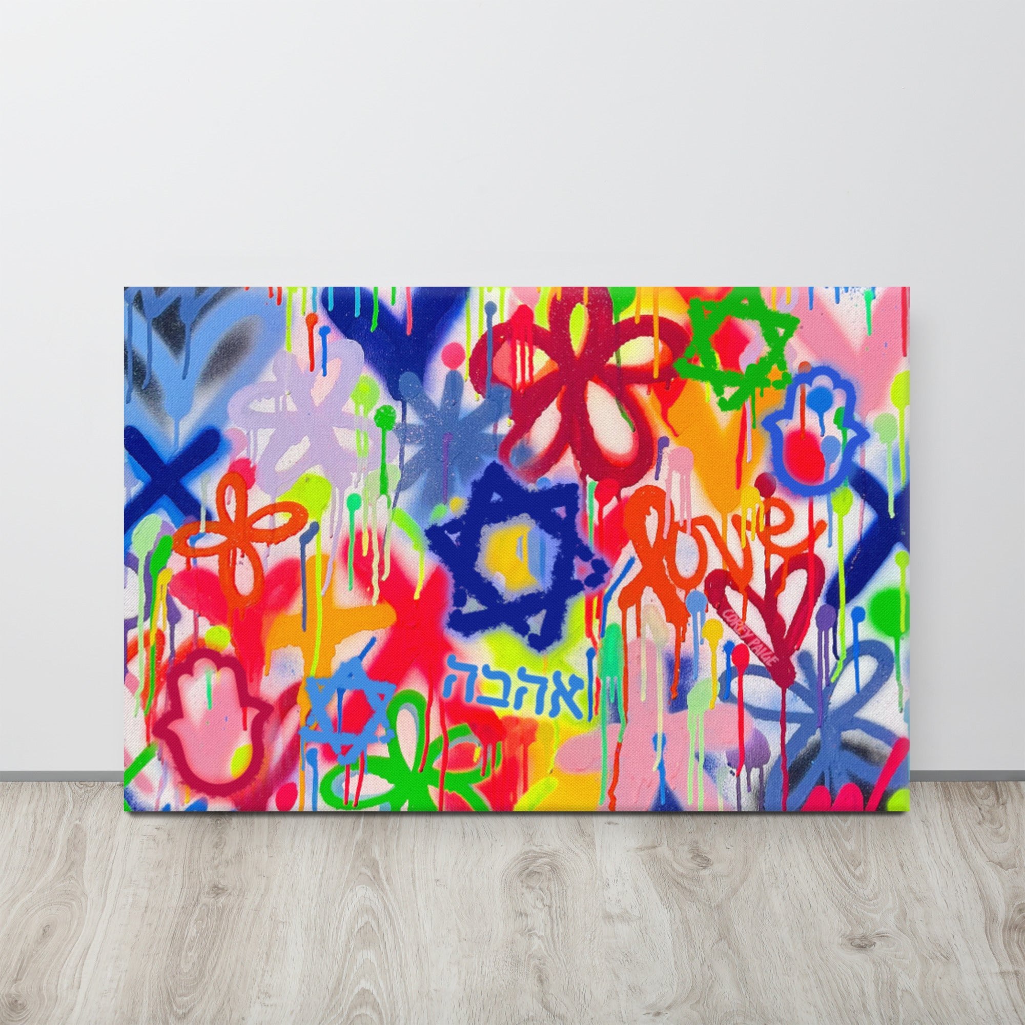 Graffiti Jewish Street Style Canvas Print