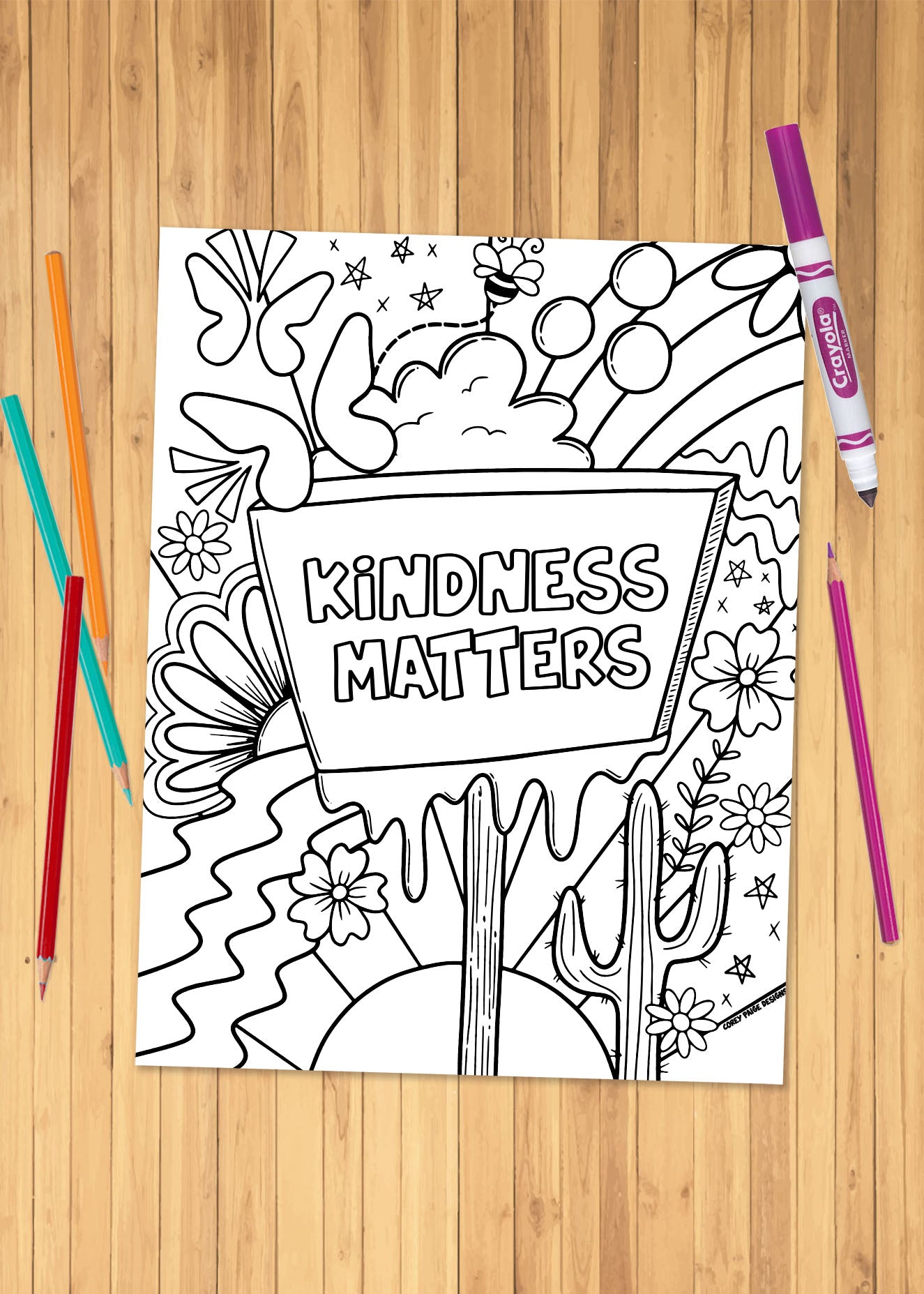 Kindness Coloring Sheet Pack