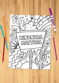 Load image into Gallery viewer, Kindness Matters Whimsical Billboard Coloring Sheet
