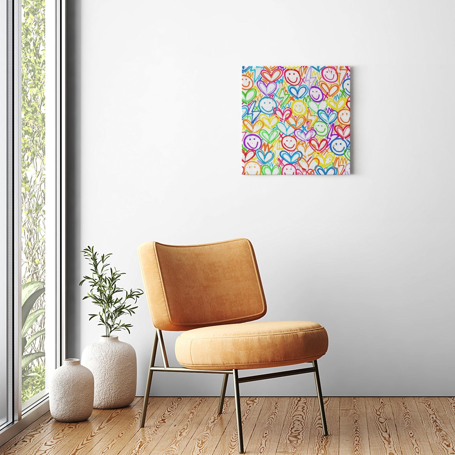 Lightning Love Graffiti Canvas Print