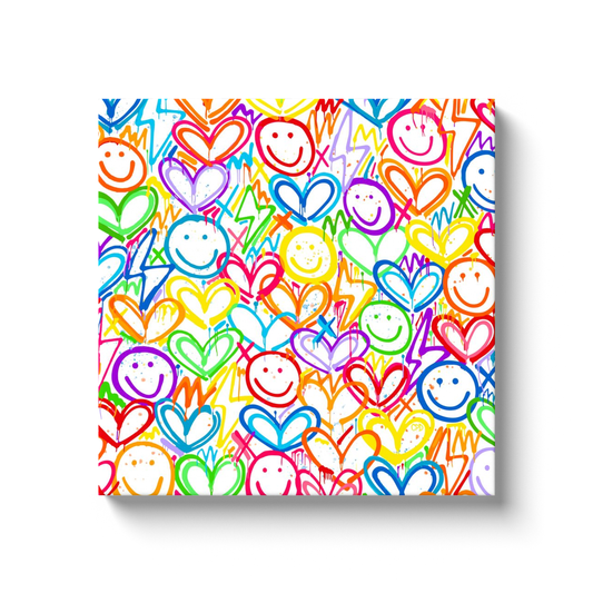 Lightning Love Graffiti Canvas Print