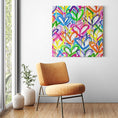 Load image into Gallery viewer, Layered Graffiti Neon Hearts Canvas Print
