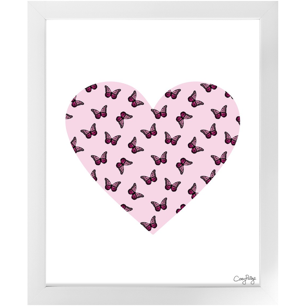 Butterfly Heart Framed Print