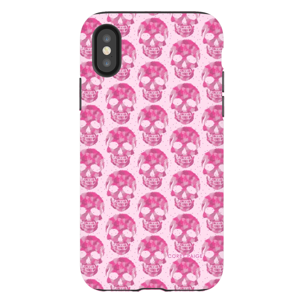 Pink Skull Pattern Phone Case