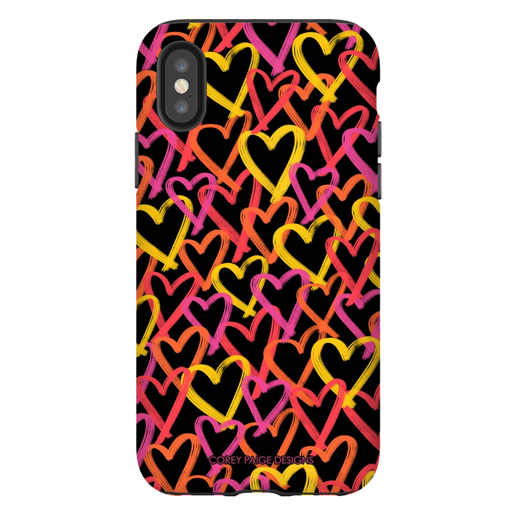 Graffiti Hearts Phone Case