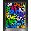 Load image into Gallery viewer, Rainbow & Black Graffiti Love Framed Print
