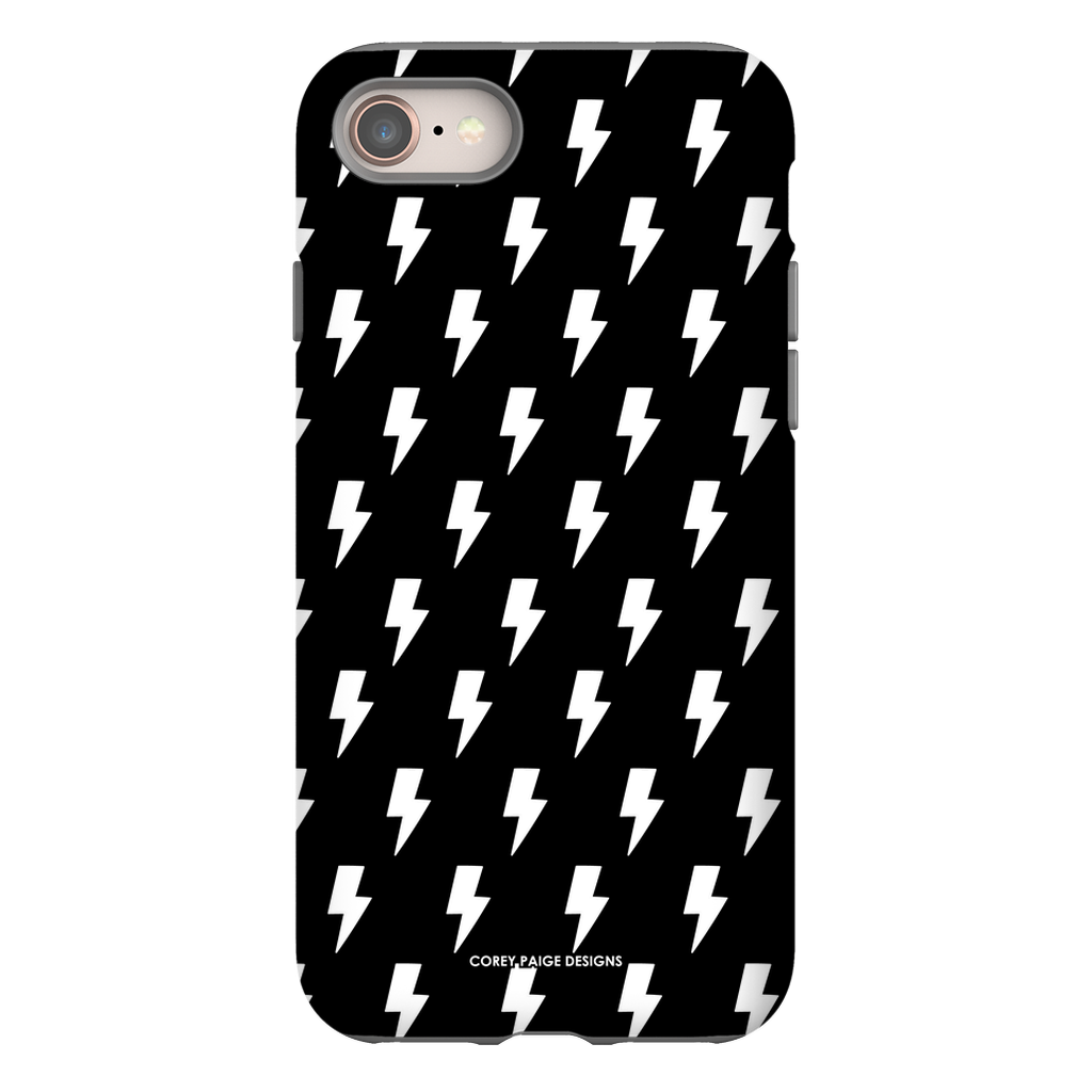 Black & White Lightning Bolts iPhone Case