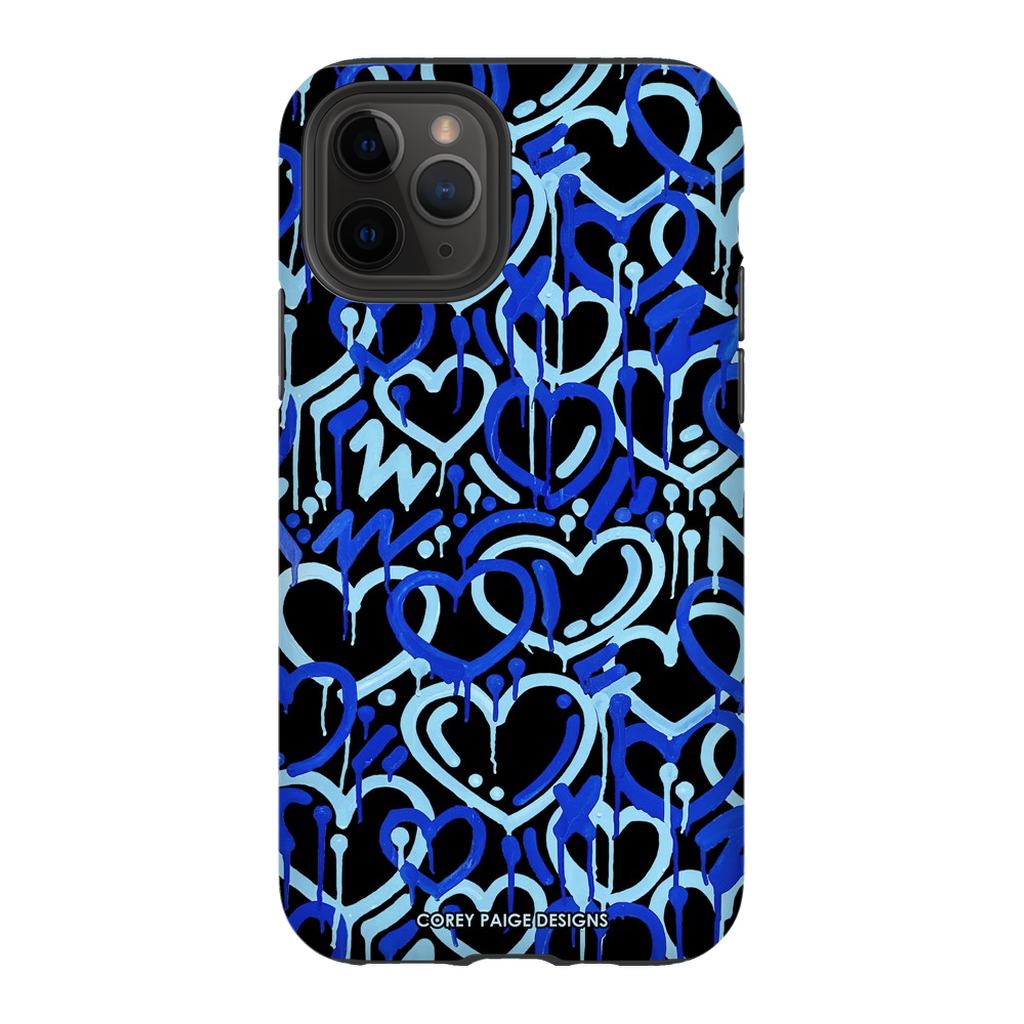 Blue Electric Love iPhone Case