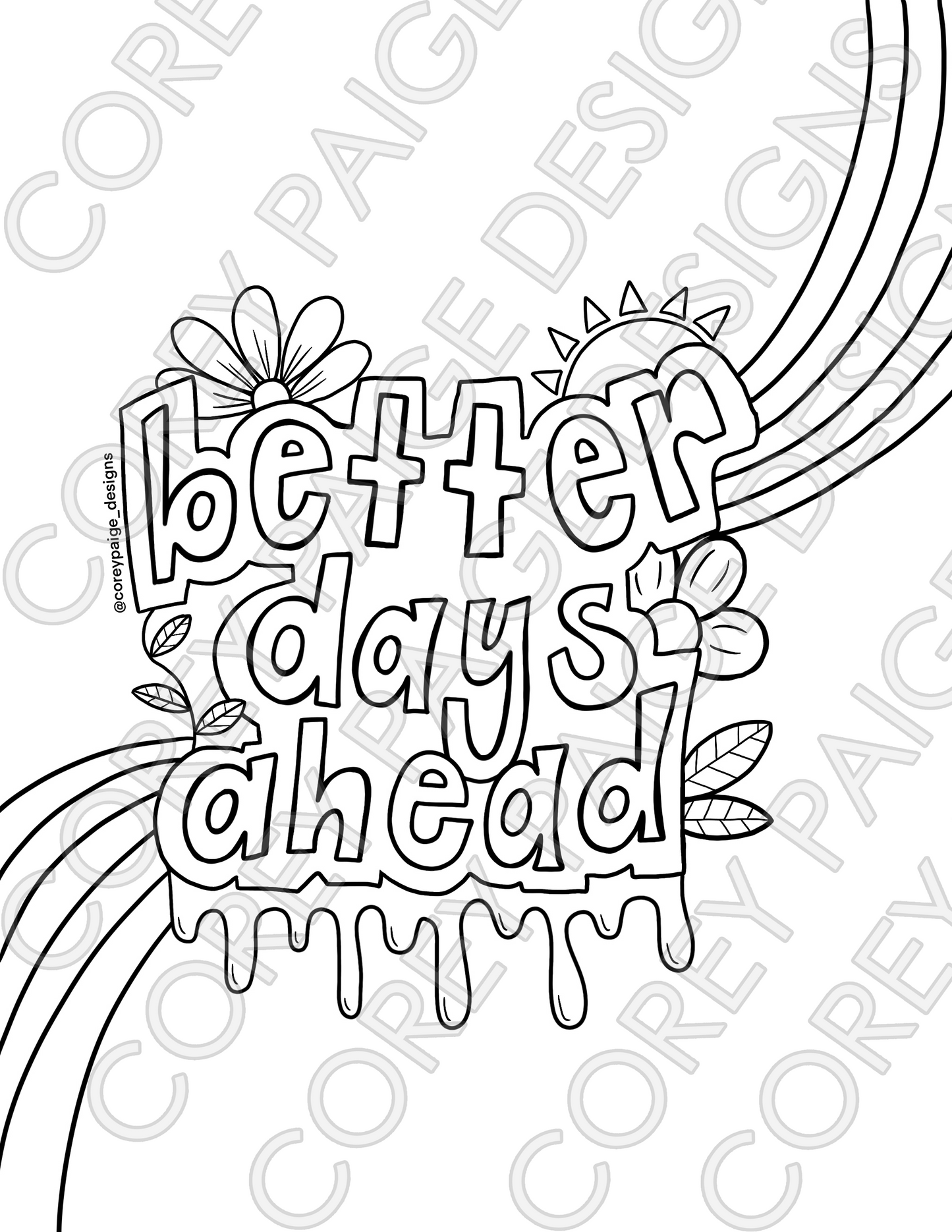 Better Days Ahead Coloring Sheet