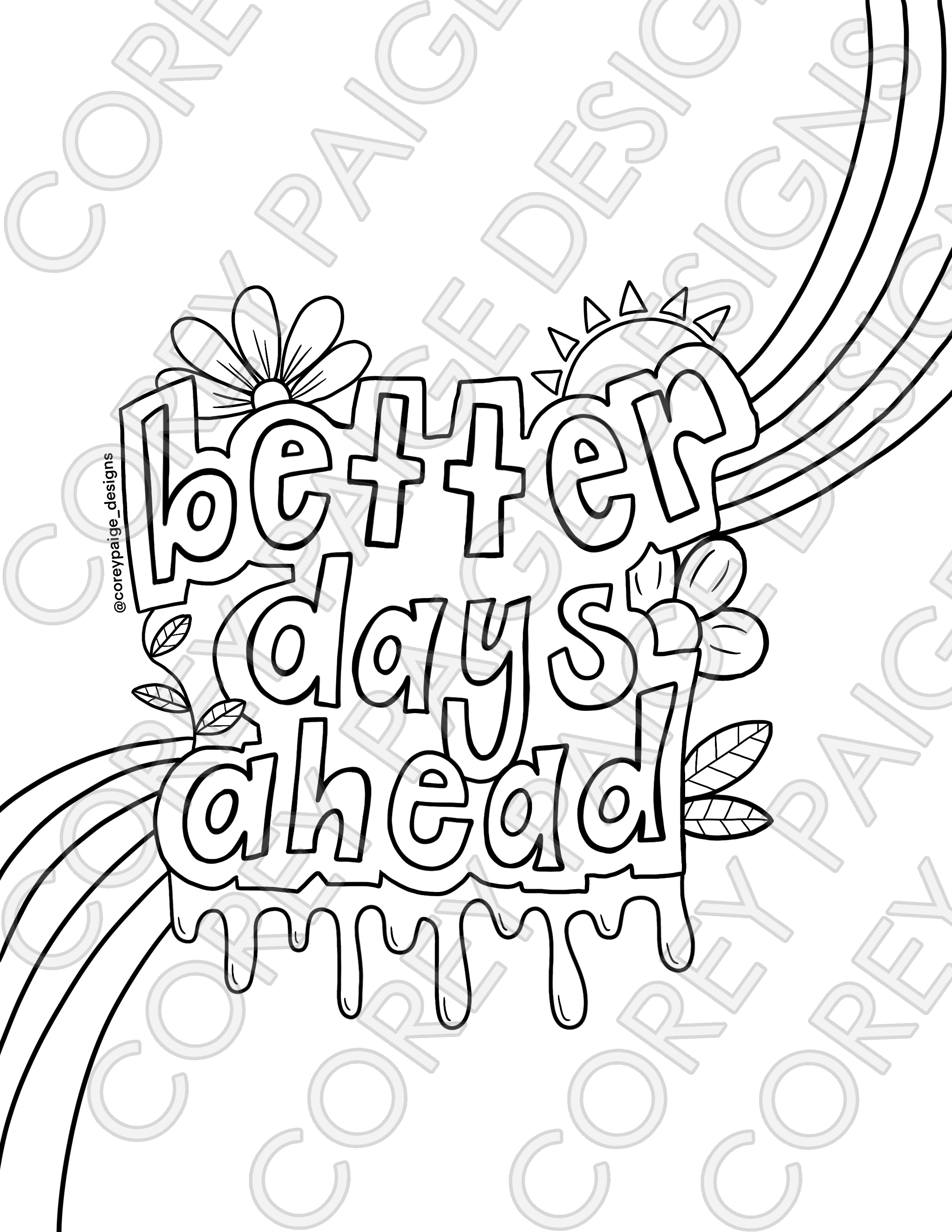 Better Days Ahead Coloring Sheet