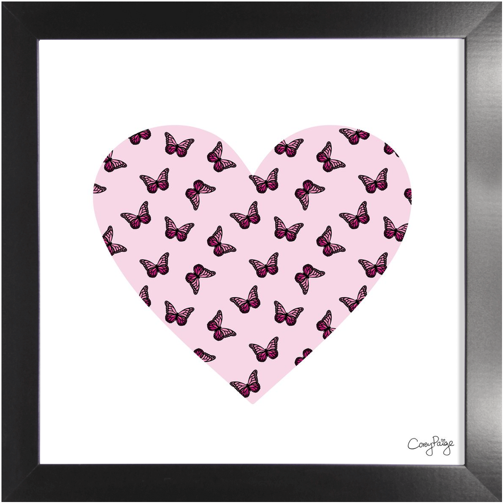 Butterfly Heart Framed Print