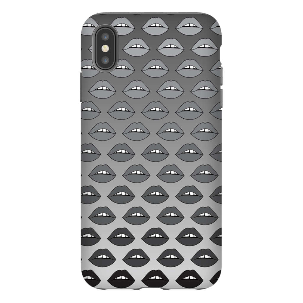 Gray Ombre Lips iPhone Case