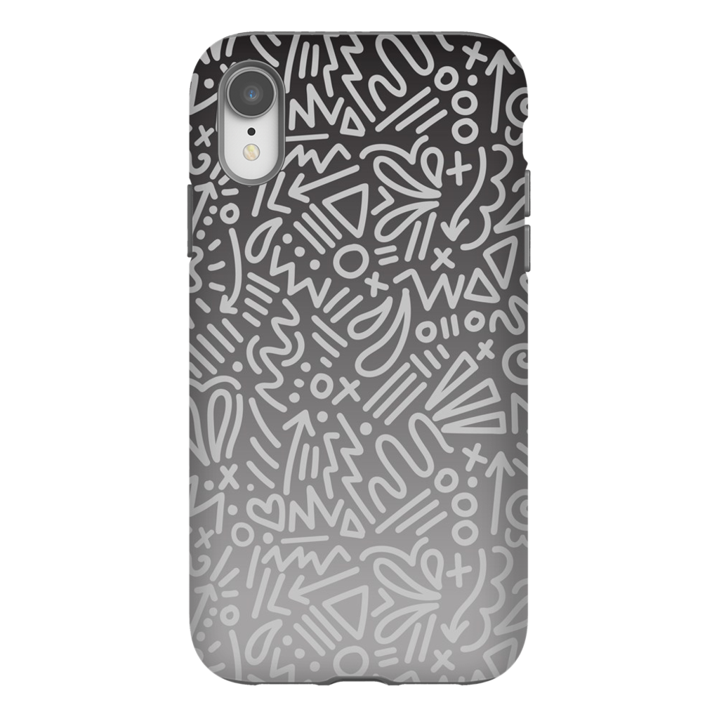 Gray Ombre Doodle Phone Case