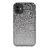 Gray Ombre Doodle Phone Case