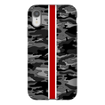 Load image into Gallery viewer, Gray Camo Red Stripe Phone Case
