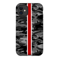Load image into Gallery viewer, Gray Camo Red Stripe Phone Case

