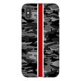 Load image into Gallery viewer, Gray Camo Red Stripe Phone Case
