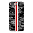 Load image into Gallery viewer, Gray Camo Red Stripe Phone Case
