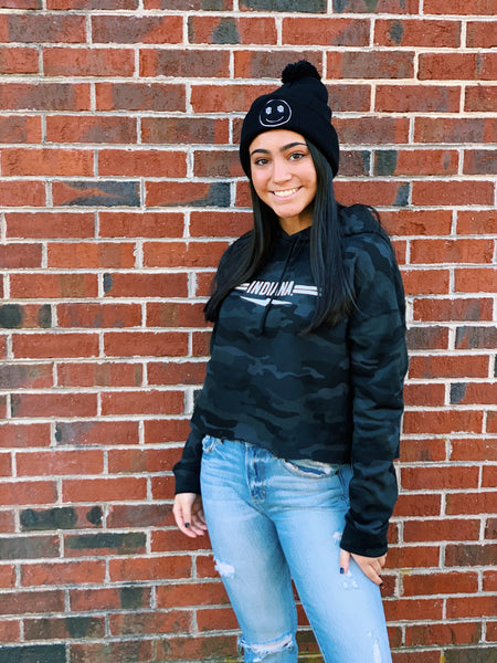 Indiana Lightning Bolt Stripe Black Camo Sweatshirt â CoreyPaigeDesigns