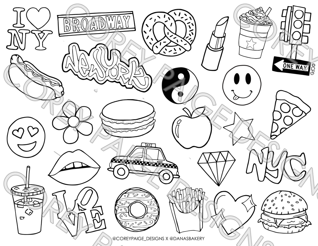 Corey Paige x Dana's Bakery Coloring Sheet Pack – CoreyPaigeDesigns