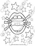 Load image into Gallery viewer, Speak Out Mouth Coloring Sheet
