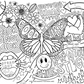 Mental Wellness Collage Coloring Sheet