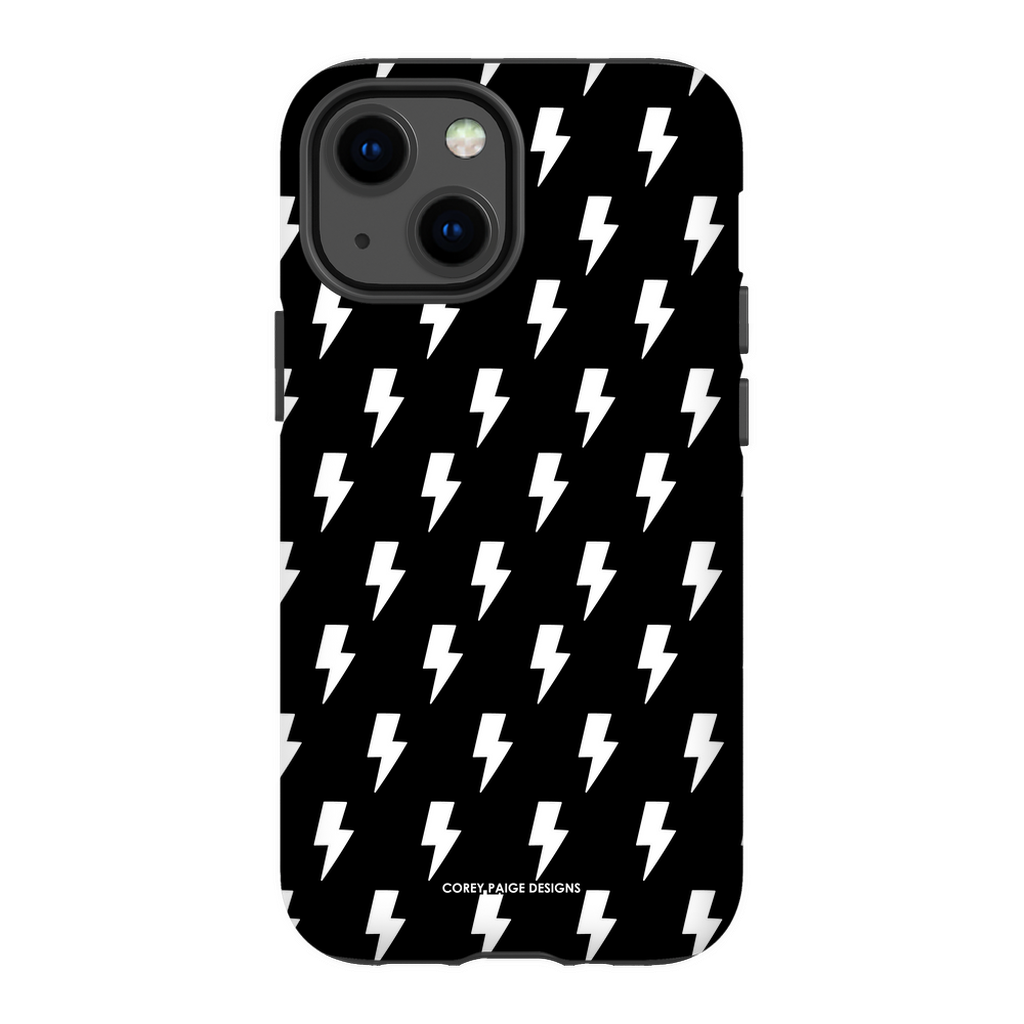 Black & White Lightning Bolts iPhone Case