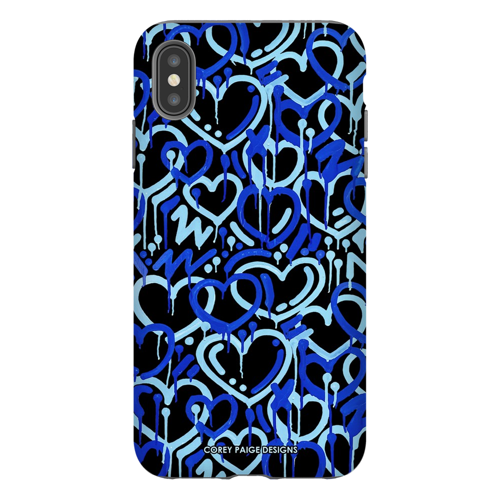 Blue Electric Love iPhone Case