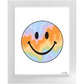 Pastel Drippys Happy Face Framed Print