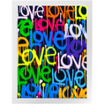 Load image into Gallery viewer, Rainbow & Black Graffiti Love Framed Print
