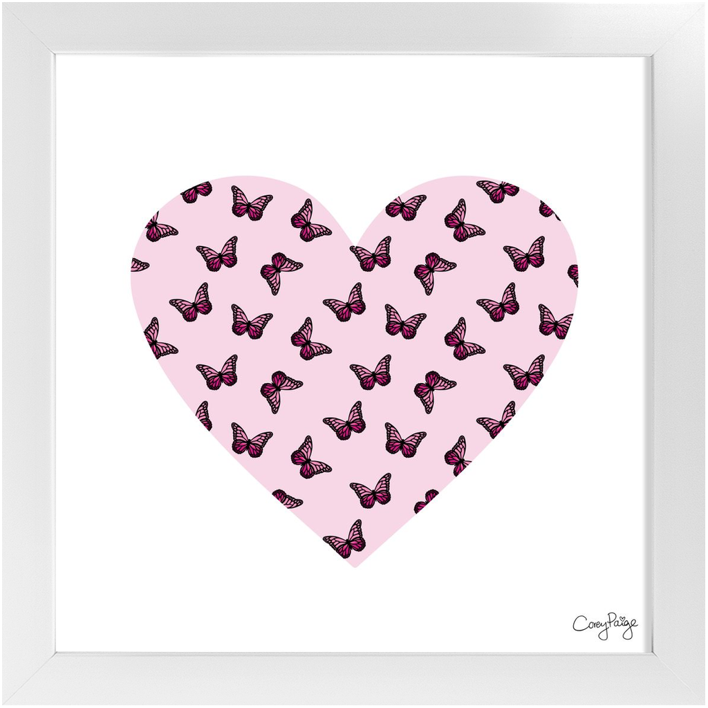 Butterfly Heart Framed Print